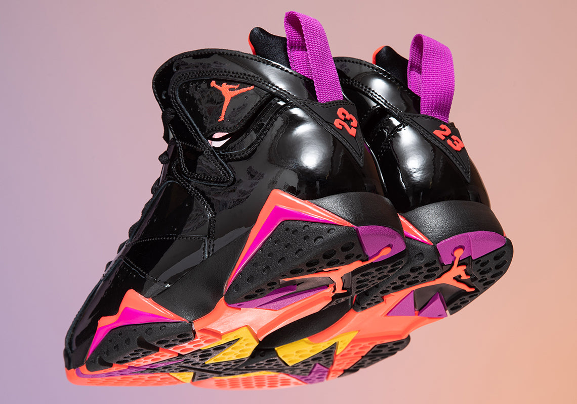 womens air jordan 7 black gloss