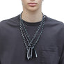 Neighborhood Cs Braid Necklace Gray/Black 251MYNH-AC11