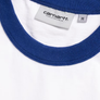 Carhartt WIP S/S Connection Script Ringer T-Shirt White/Wolfsbane
