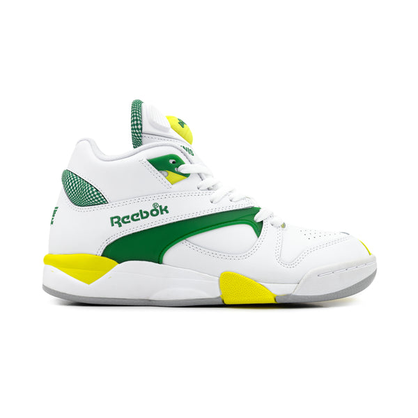 Reebok Court Victory Pump White Glen Green Acid Yellow Laced