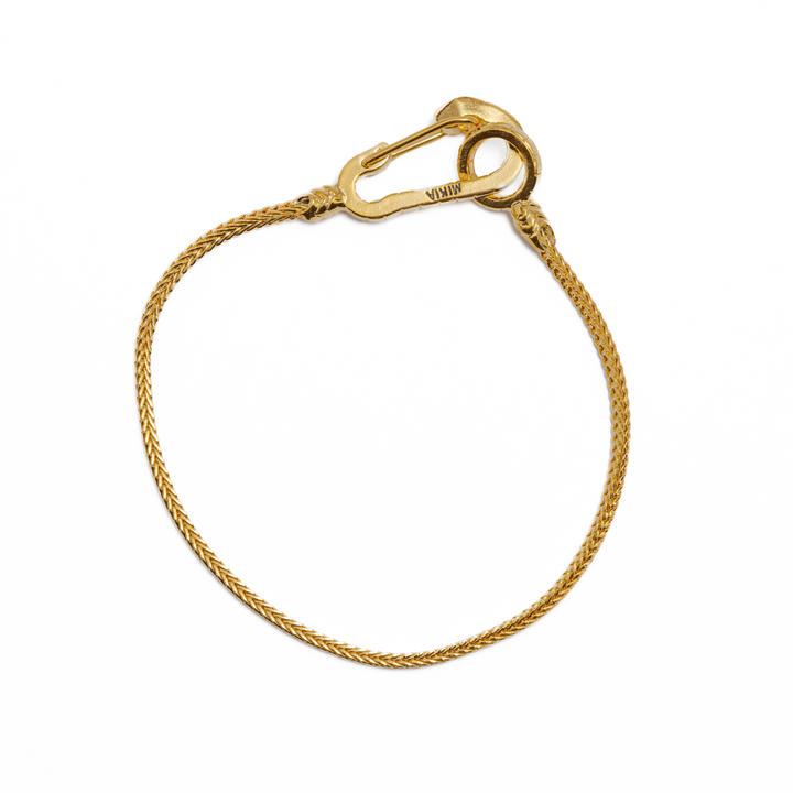 Mikia Snake Karabiner Bracelet K24 Gold Plated Brass 201-M-007087