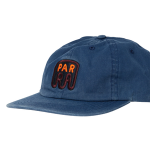 By Parra Fast Food Logo 6 Panel Hat Navy Blue
