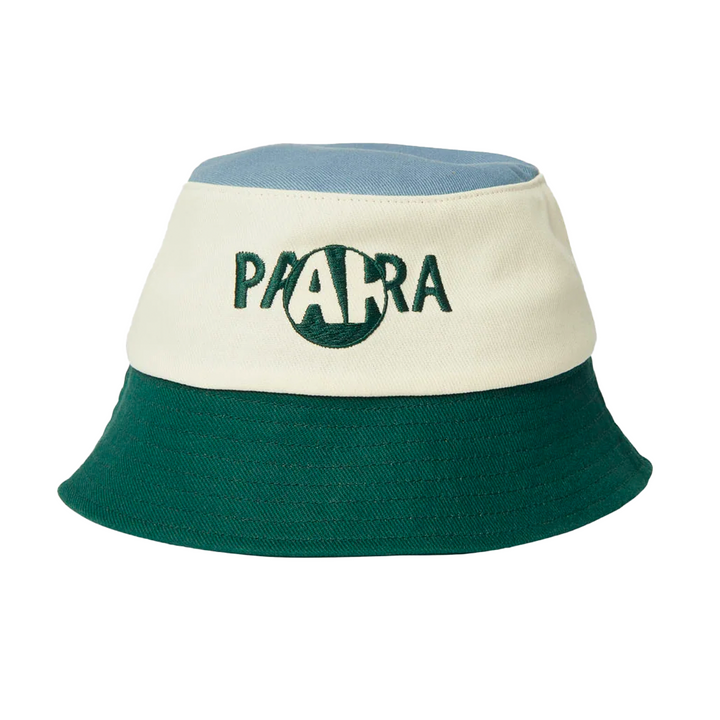 By Parra Looking Glass Logo Bucket Hat Pine Green