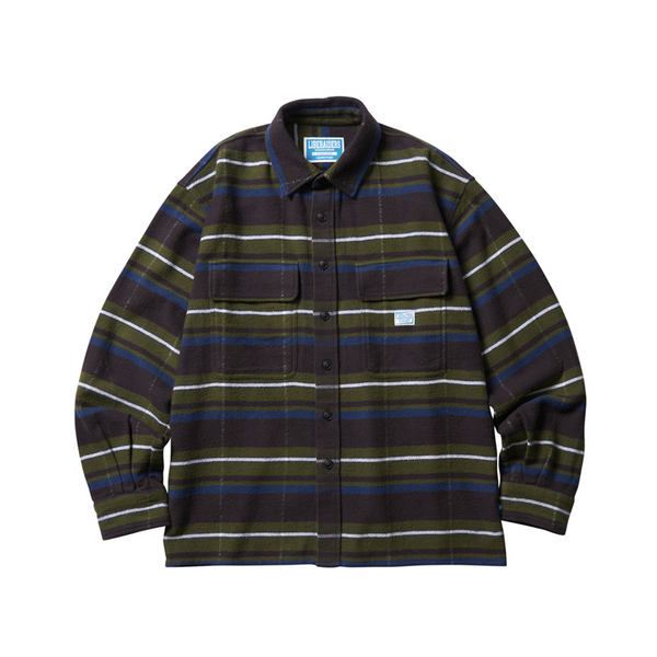 Liberaiders | Stripe Flannel Shirt | Green | 751012303 – Laced