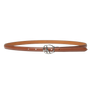 Needles Peace Buckle Narrow Belt Steer Leather Brown