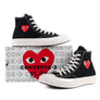 Comme Des Garcons Play x Converse CT70 Small Red Heart High Top Sneakers Black AZ-K129-001