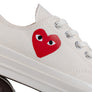 Comme Des Garcons Play x Converse CT70 Small Red Heart Low Top Sneakers White AZ-K128-001