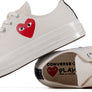 Comme Des Garcons Play x Converse CT70 Small Red Heart Low Top Sneakers White AZ-K128-001