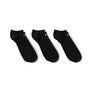 Nike Everyday Cushioned Training No/Show Socks (3 Pairs) Black/White SX7673-010