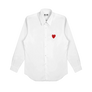 Comme Des Garcons Play Shirt Red Emblem White AX-B002-051