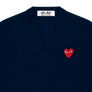 Comme Des Garcons Play Sweater Red Emblem Navy AX-N002-051