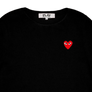 Comme Des Garcons PLAY Sweater Red Emblem Black AX-N068-051