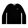 Comme Des Garcons PLAY Sweater Red Emblem Black AX-N068-051