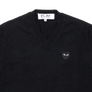 Comme Des Garcons PLAY Knit Rhinestone Emblem Black AX-N804-051