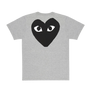 Comme Des Garcons Play T-Shirt Play Logo Print Grey AX-T072-051