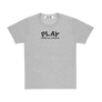 Comme Des Garcons Play T-Shirt Play Logo Print Grey AX-T072-051