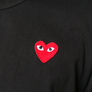 Comme Des Garcons Play T-Shirt Red Emblem Black AX-T108-051