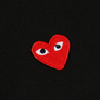 Comme Des Garcons Play T-Shirt Red Emblem Black AX-T118-051