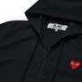 Comme Des Garcons Play Sweatshirt Red Emblem Black AX-T172-051