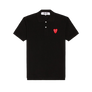 Comme Des Garcons PLAY T-Shirt Double Red Emblem Black AX-T290-051