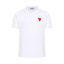 Comme Des Garcons PLAY T-Shirt Double Red Emblem White AX-T290-051