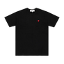 Comme Des Garcons Play T-Shirt Small Red Emblem Black AX-T304-051