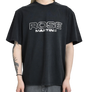 Martine Rose Classic T-Shirt Black Washed Black Rose Outline