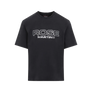 Martine Rose Classic T-Shirt Black Washed Black Rose Outline