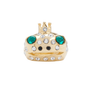 Collina Strada Frog Prince Ring Emerald Gold Freckles