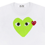 Comme Des Garcons PLAY T-Shirt Red Emblem Red Heart Green AX-T106-051