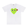 Comme Des Garcons PLAY T-Shirt Red Emblem Red Heart Green AX-T106-051