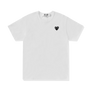 Comme Des Garcons PLAY T-Shirt Rhinestone Emblem Heart White/Black