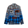 Kidsuper Face Patchworked Flannel Blue