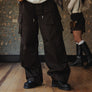 Feng Chen Wang Brown Cargo Pants Red Brown