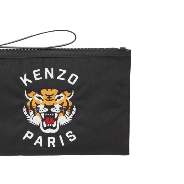 Kenzo Varsity Purse in Embroidered Nylon Black – Laced