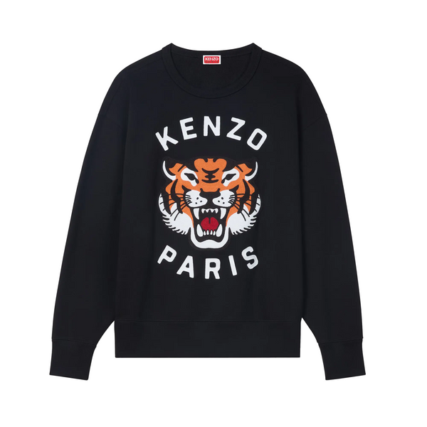 Kenzo Lucky Tiger Emb Oversize Sweat Black Laced