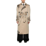 Feng Chen Wang Deconstruction Printed Trench Coat Khaki