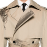 Feng Chen Wang Deconstruction Printed Trench Coat Khaki