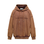 Feng Chen Wang Brown Washed Hoodie Brown