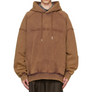 Feng Chen Wang Brown Washed Hoodie Brown