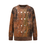 Feng Chen Wang Gradient Printed Knit Sweater Brown