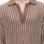 Feng Chen Wang Oversize Knit Polo Dark Brown