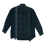 Needles Flannel 7 Cuts Shirt #QV400-2 Over Dye Dark Green X-Large