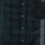 Needles Flannel 7 Cuts Shirt #QV400-2 Over Dye Dark Green X-Large