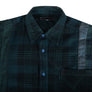 Needles Flannel 7 Cuts Shirt #QV400-2 Over Dye Dark Green X-Large