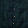 Needles Flannel 7 Cuts Shirt #QV400 Over Dye Dark Green Medium