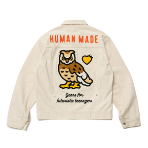 Human Made Natural Denim Work Jacket White HM25JK021