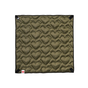 Human Made Heart Quilt Wrap Cloth Large Olive Drab HM27GD031