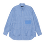 Comme des Garcons Homme Cotton Stripes Shirt HO-B004-051 Navy