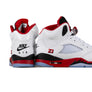 Nike Air Jordan 5 Retro OG "Black Tongue" (GS) White/Fire Red/Black HQ7980-101